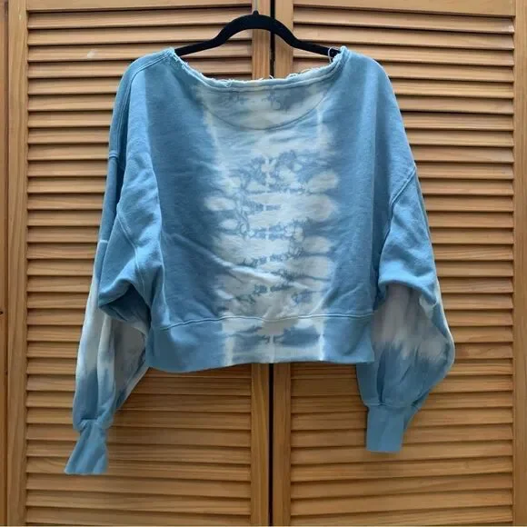 Free People Tie Dye Oversized Crewneck Small - Picture 4 of 5